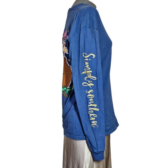 Simply Southern Mama Bear Cotton Long Sleeve Tee Size Small - Picture 4 of 5